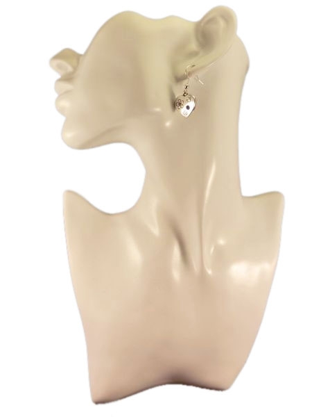Herz Ohrringe Vintage Optik Liebe heart Blume Love